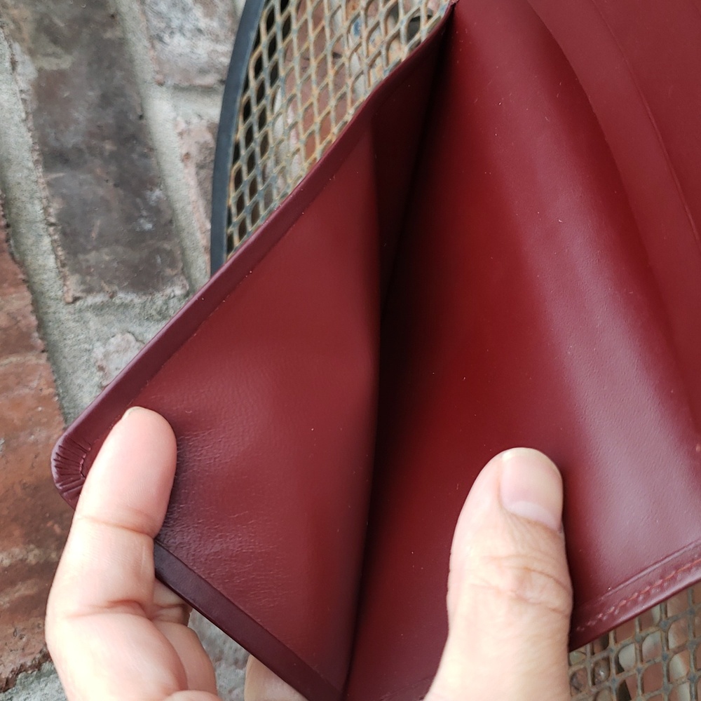 Vintage Cartier Long International Leather Bifold Wallet Gold Gussets Luxury - Picture 11 of 15